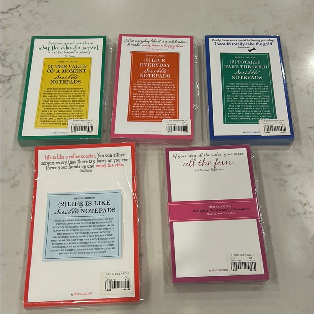 Assorted Notepads with cute sayings. Will sell individually as well. NWT